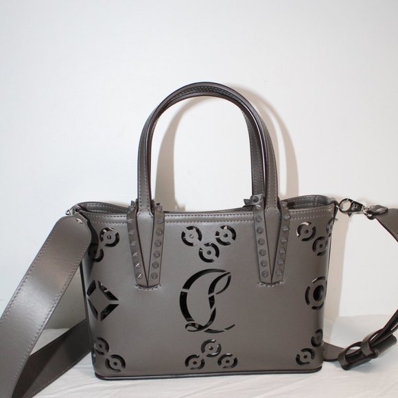 NWT CHRISTIAN LOUBOUTIN Cabata Crossbody Top Handle Perforated Logo Shoulder Bag - Picture 3 of 9